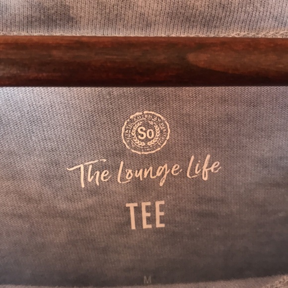 SO The Lounge Life Tee Blue 3/4 Sleeve Super Soft & Cozy - Picture 3 of 4
